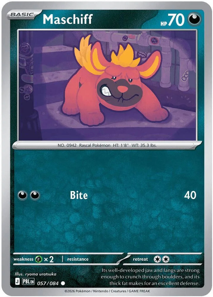 Maschiff 57/84 Pitch Black English Pokémon card