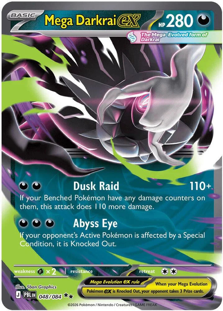 Mega Darkrai ex 48/84 Pitch Black English Pokémon card