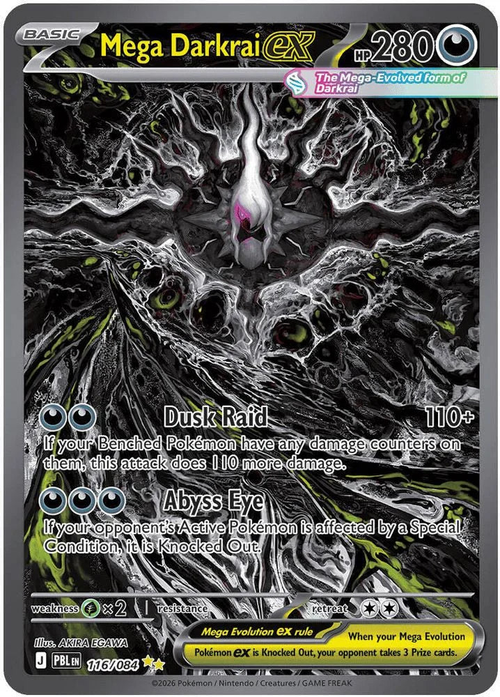 Mega Darkrai ex 116/84 Pitch Black English Pokémon card