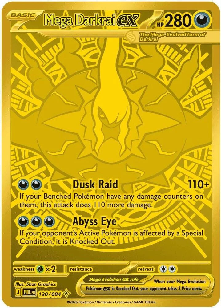 Mega Darkrai ex 120/84 Pitch Black English Pokémon card