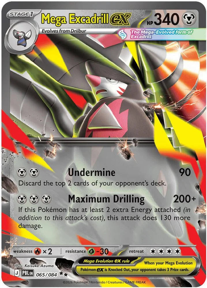 Mega Excadrill ex 65/84 Pitch Black English Pokémon card