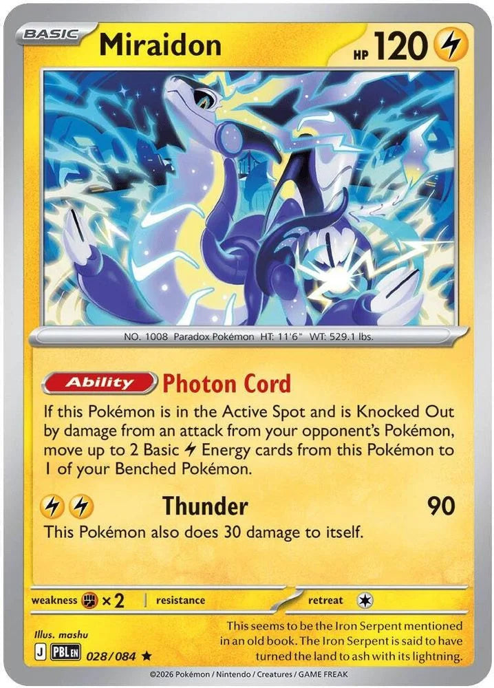 Miraidon 28/84 Pitch Black English Pokémon card