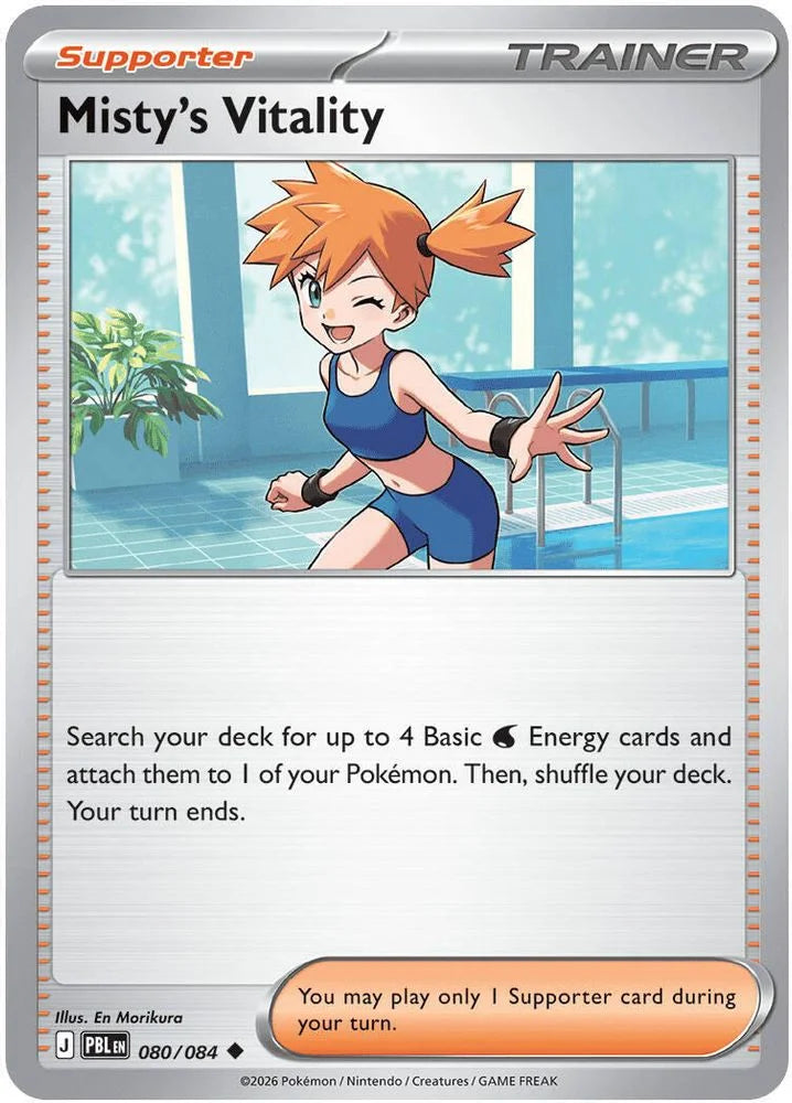 Misty's Vitality 80/84 Pitch Black English Pokémon card