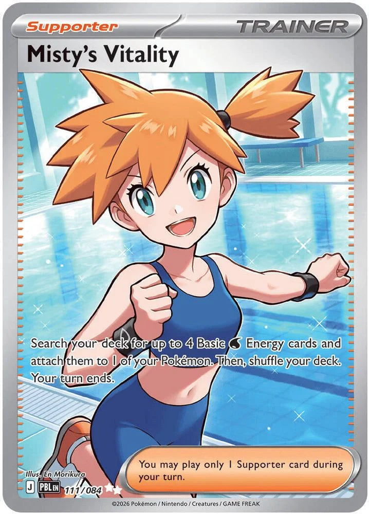 Misty's Vitality 111/84 Pitch Black English Pokémon card