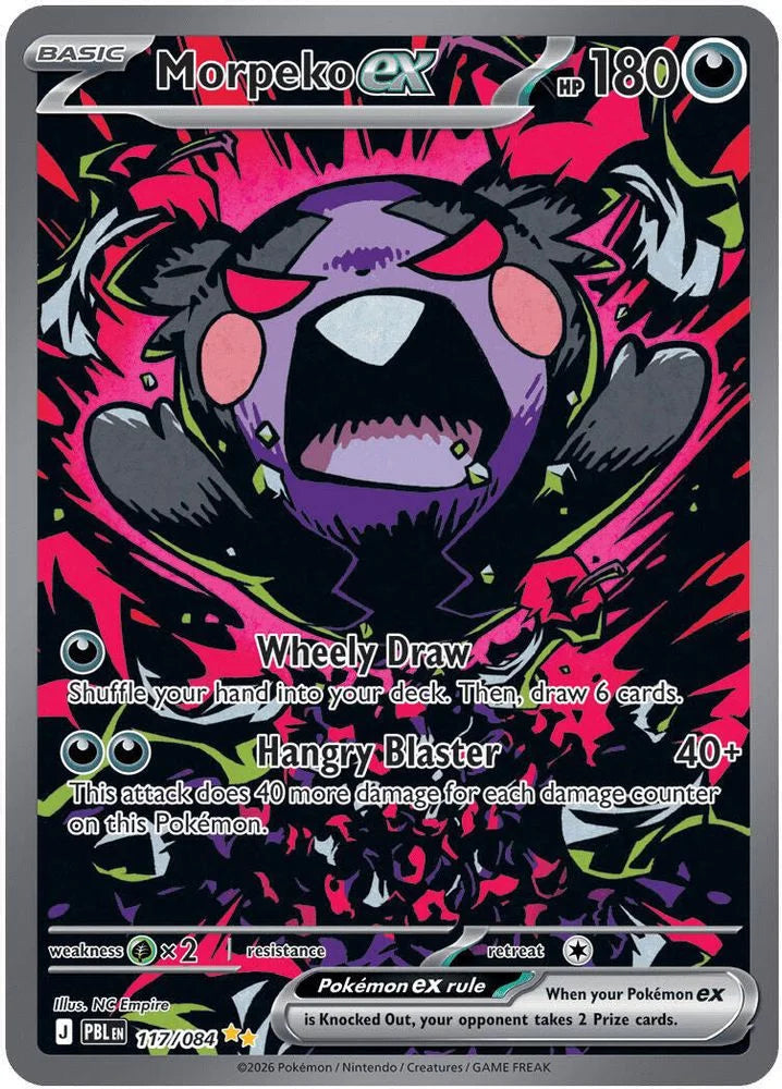 Morpeko ex 117/84 Pitch Black English Pokémon card