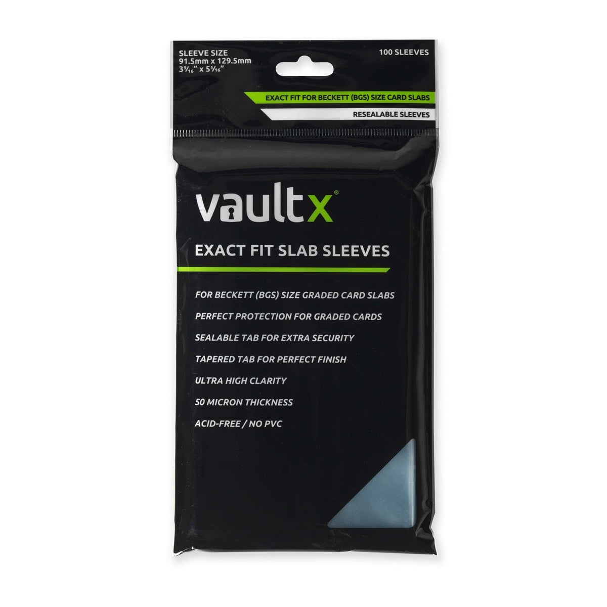 Vault X Exact Fit BGS Slab Sleeves – 100 Count — FrostPeak Collectibles