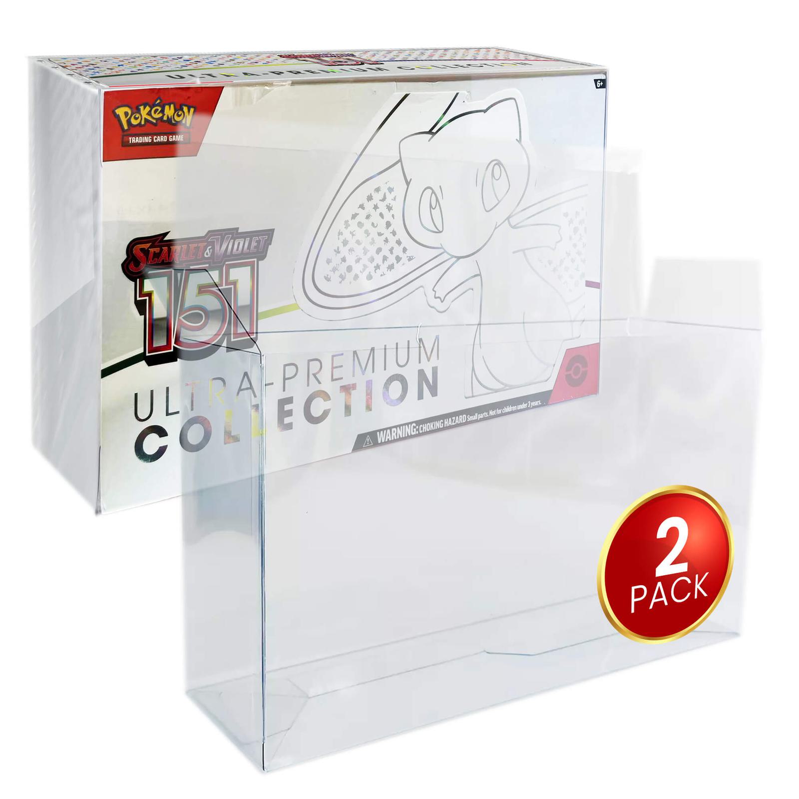 EVORETRO Pokémon 151 UPC and Mega Charizard EX Premium Box PET Protectors – 2 Pack – exact product image