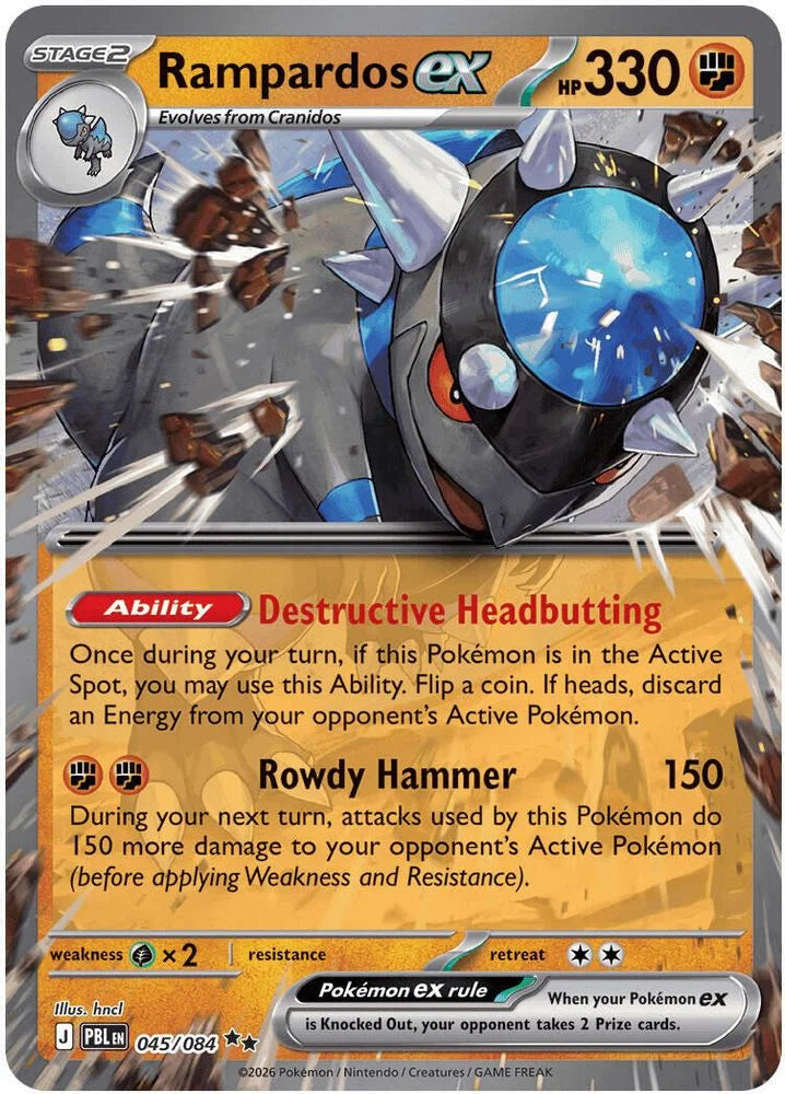 Rampardos ex 45/84 Pitch Black English Pokémon card