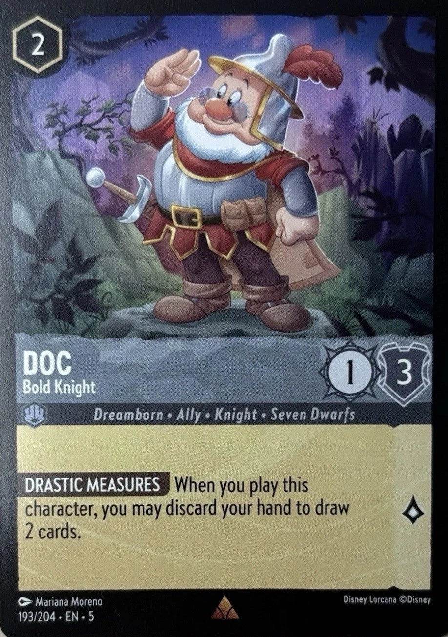 Doc - Bold Knight 193/204 - Rare NM - Disney Lorcana Shimmering Skies