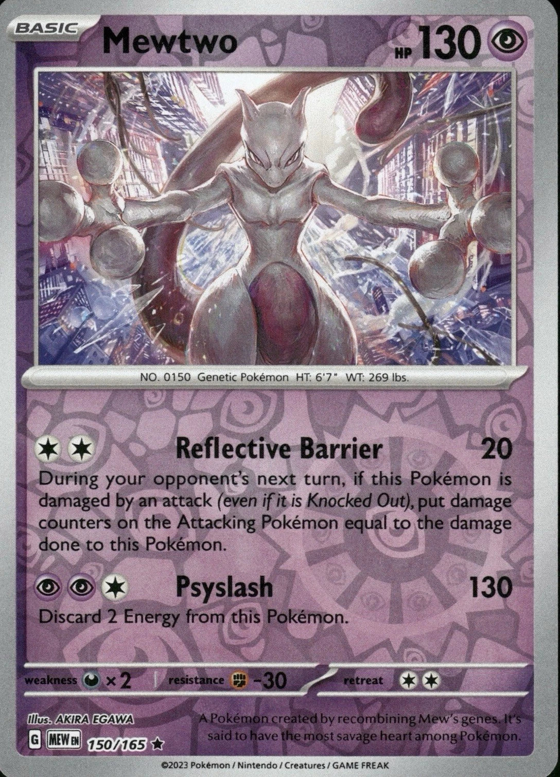 Mewtwo 150/165 Reverse Holo NM - Pokémon Scarlet & Violet 151