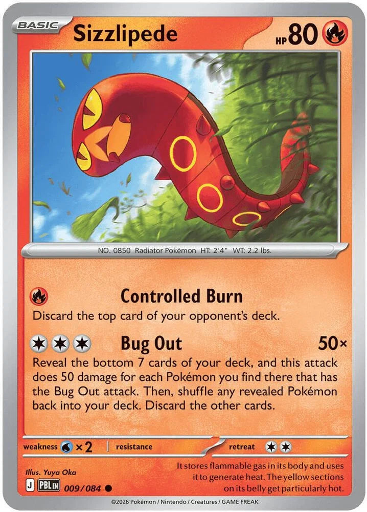 Sizzlipede 9/84 Pitch Black English Pokémon card