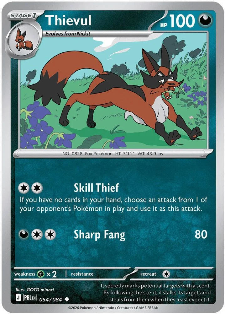 Thievul 54/84 Pitch Black English Pokémon card