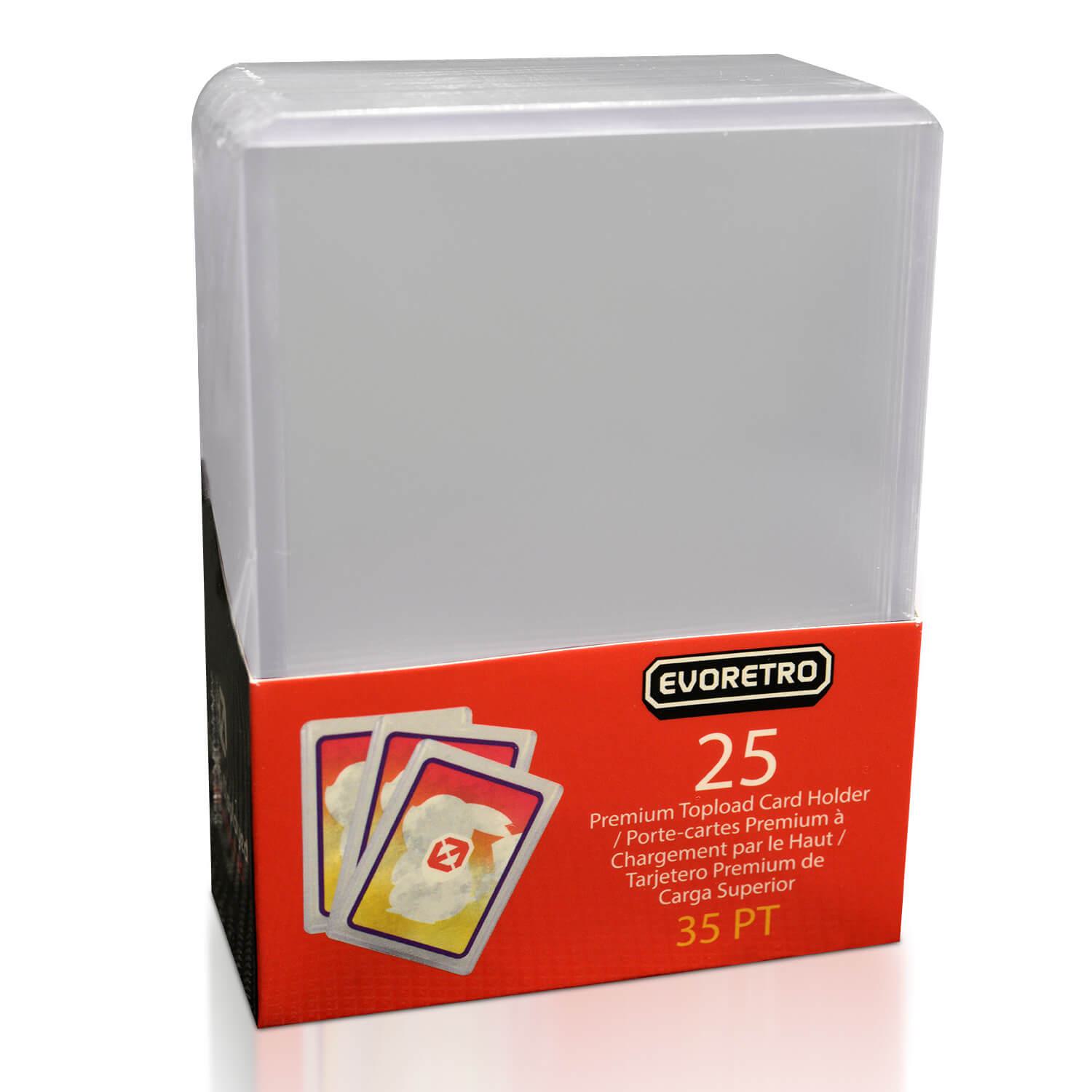 EVORETRO 35pt Standard Toploaders – Pack of 25 – exact product image