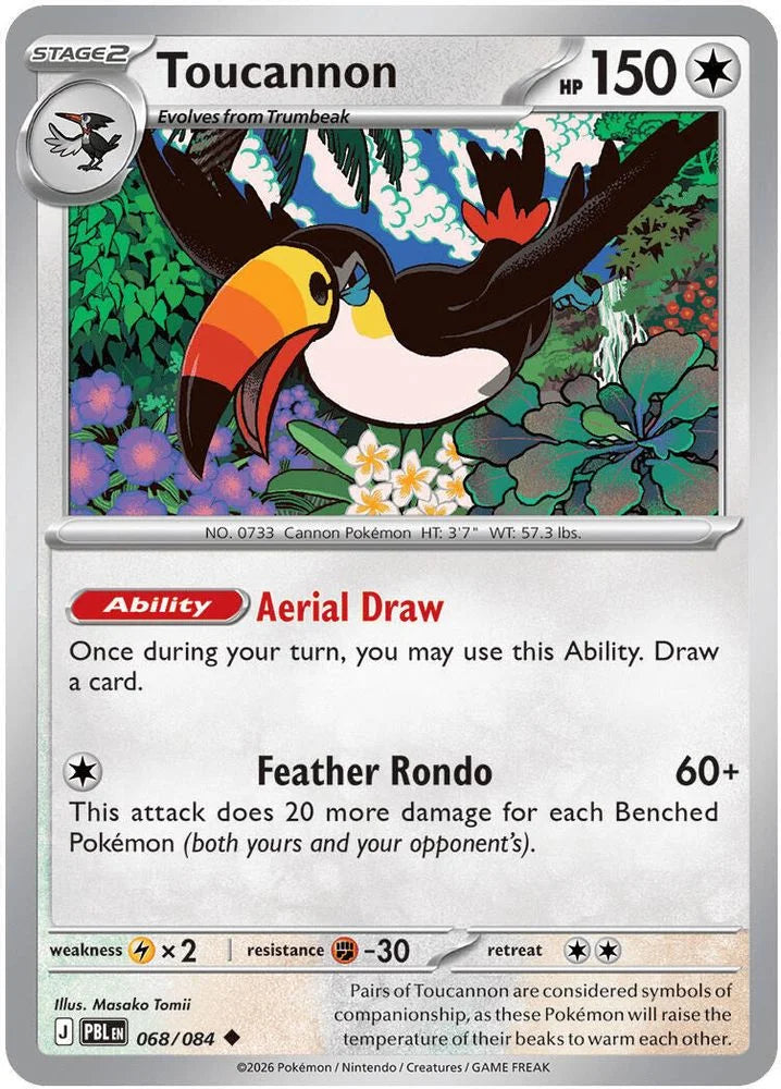 Toucannon 68/84 Pitch Black English Pokémon card