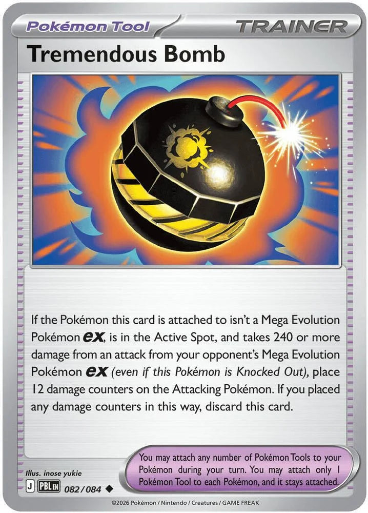 Tremendous Bomb 82/84 Pitch Black English Pokémon card