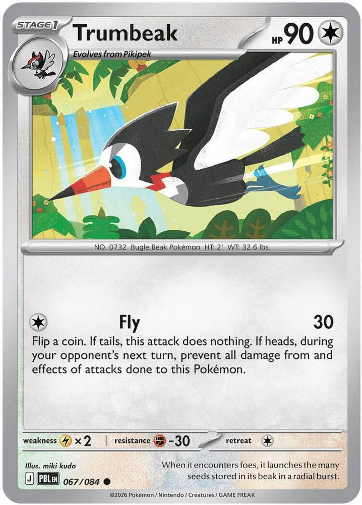 Trumbeak 67/84 Pitch Black English Pokémon card