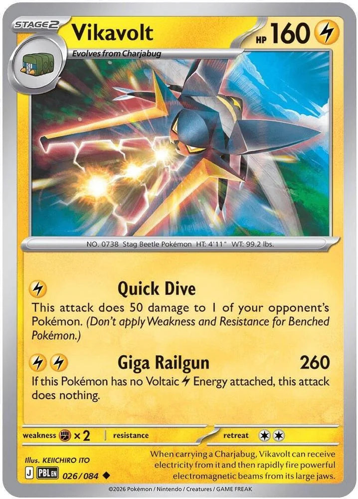 Vikavolt 26/84 Pitch Black English Pokémon card