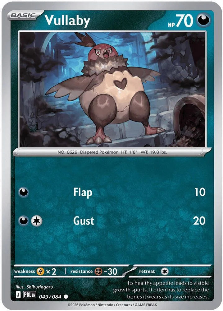 Vullaby 49/84 Pitch Black English Pokémon card